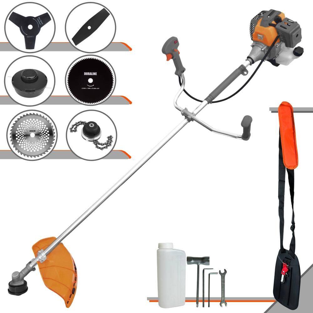 Roçadeira Completa Tekna RL520P 2T 52cc 10.000rpm 2HP Com Carretel e Faca 3 Pontas + Faca 2 Pontas + Faca 40 Dentes + Faca 80 Dentes + Trimmer