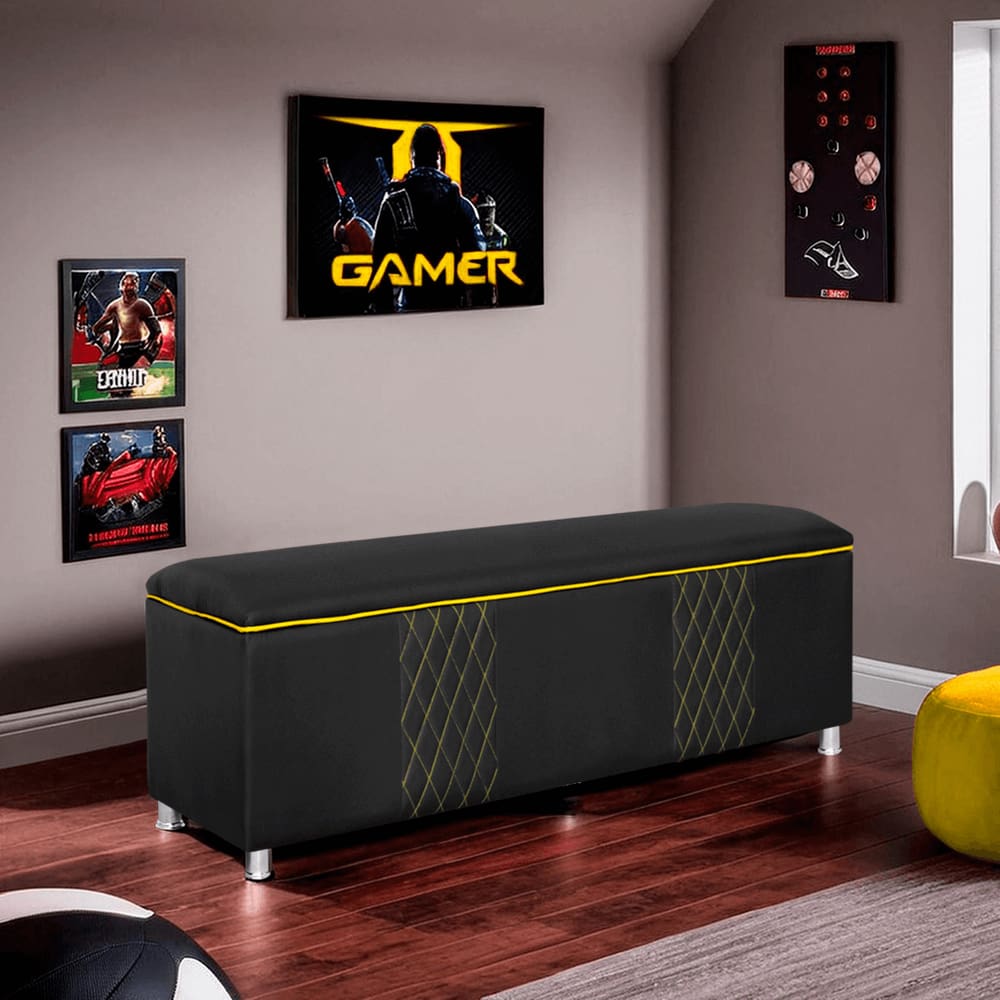 Baú Organizador Fighter Para Quarto Gamer 140cm Corino