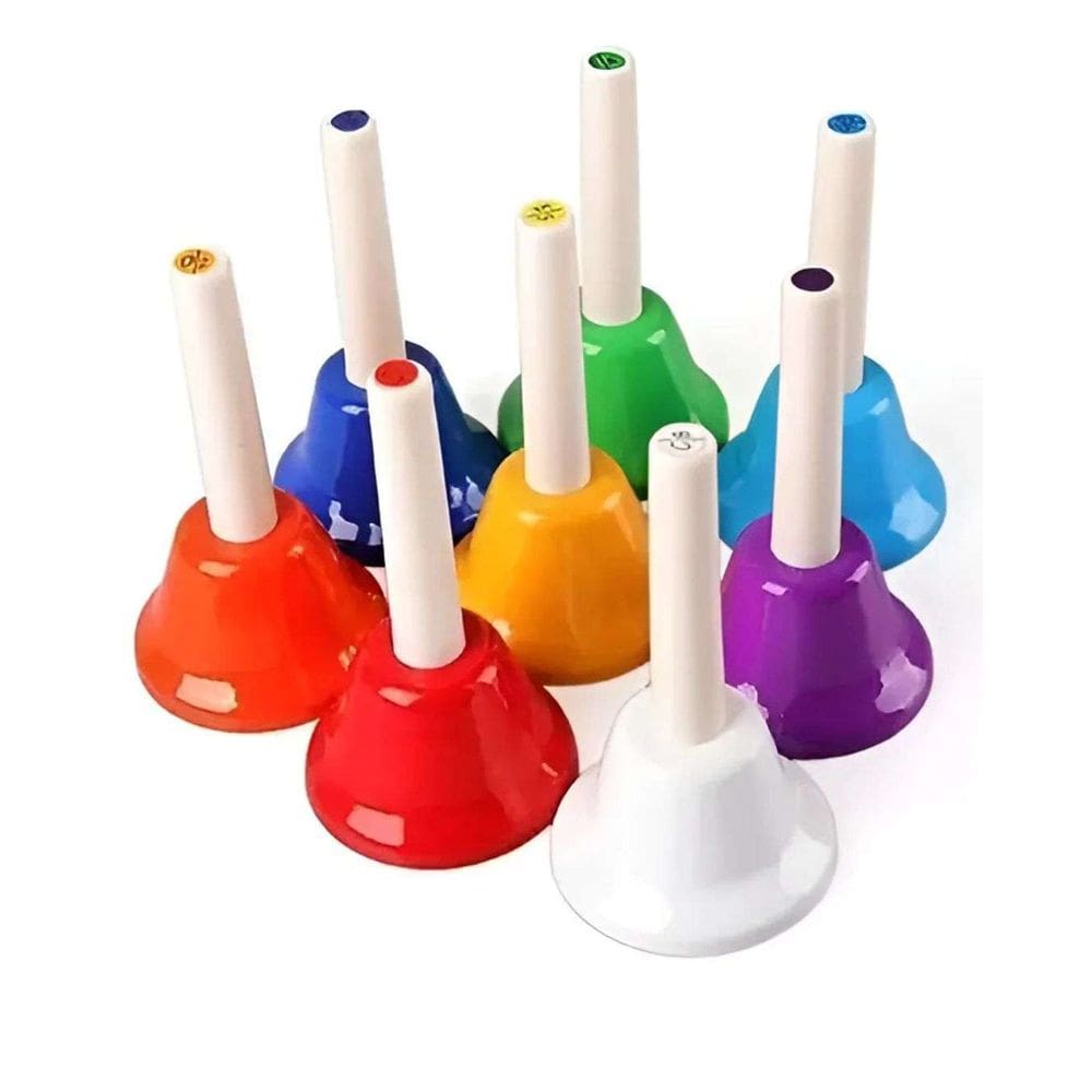 Sinos Coloridos de Mão Infantil - 8 Tons
