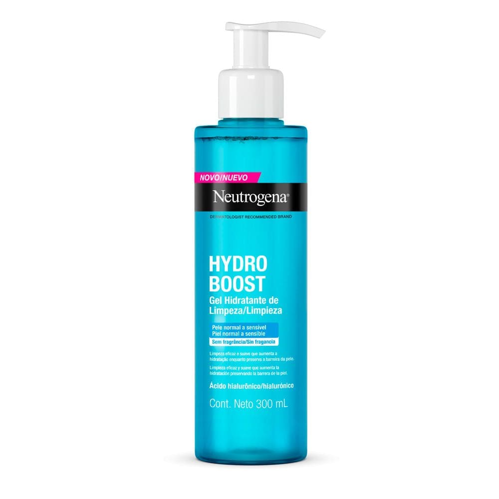 Gel Hidratante de Limpeza Neutrogena Hydro Boost Pele Normal a Sensível Sem Fragrância 300ml