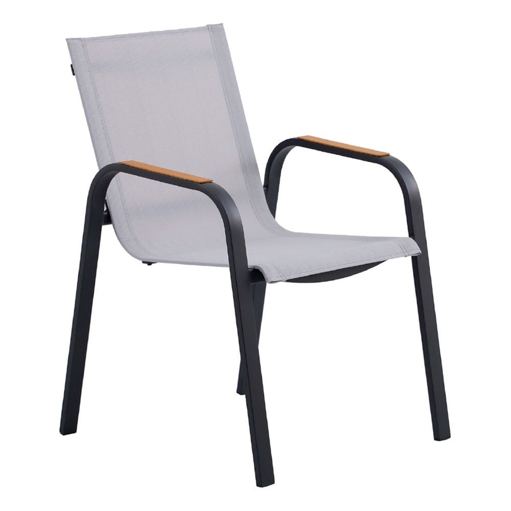 Poltrona De Jardim Em Aluminio 86x56 Cm Cinza