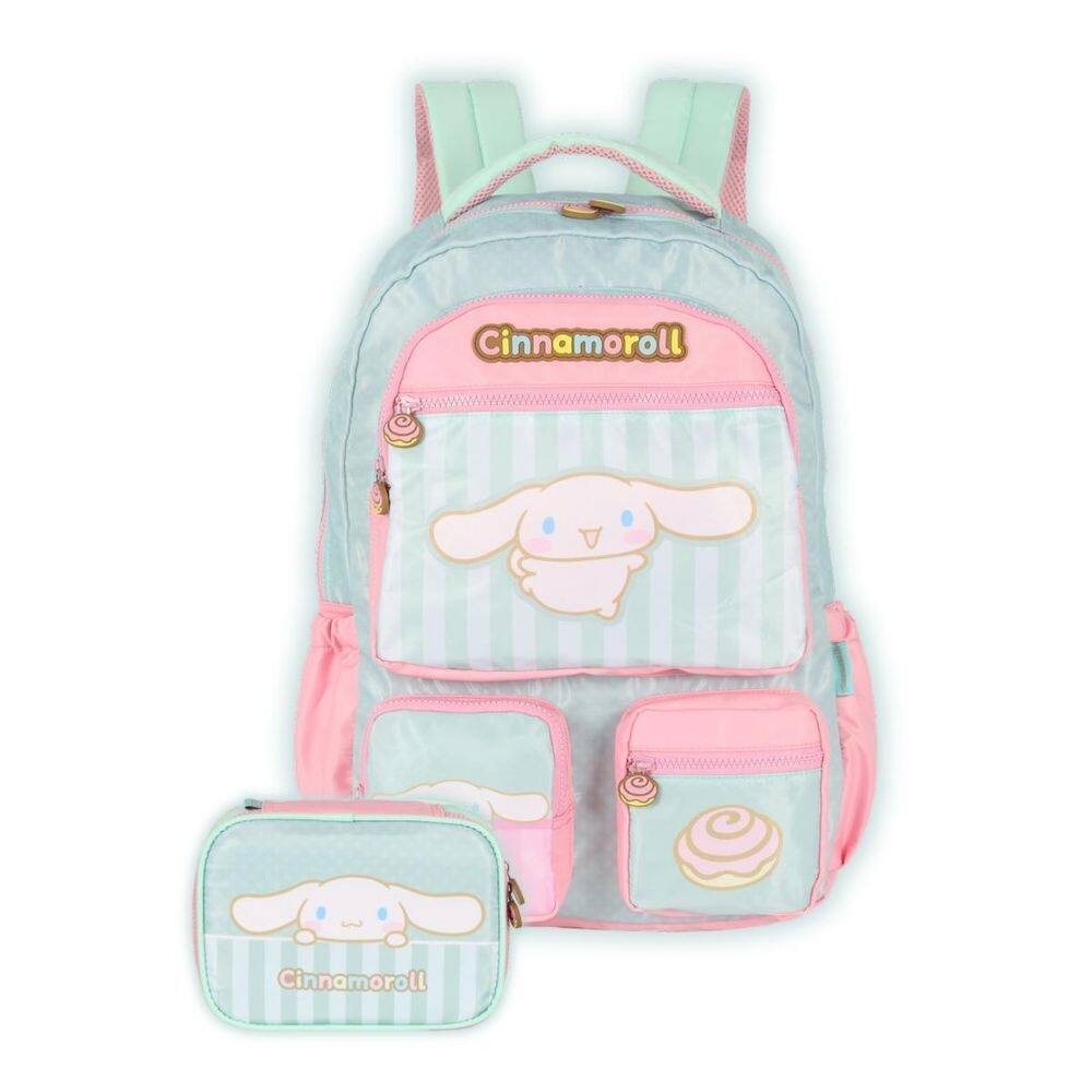 Kit Mochila Costas Cinnamoroll Meninas Hello Kitty E Estojo