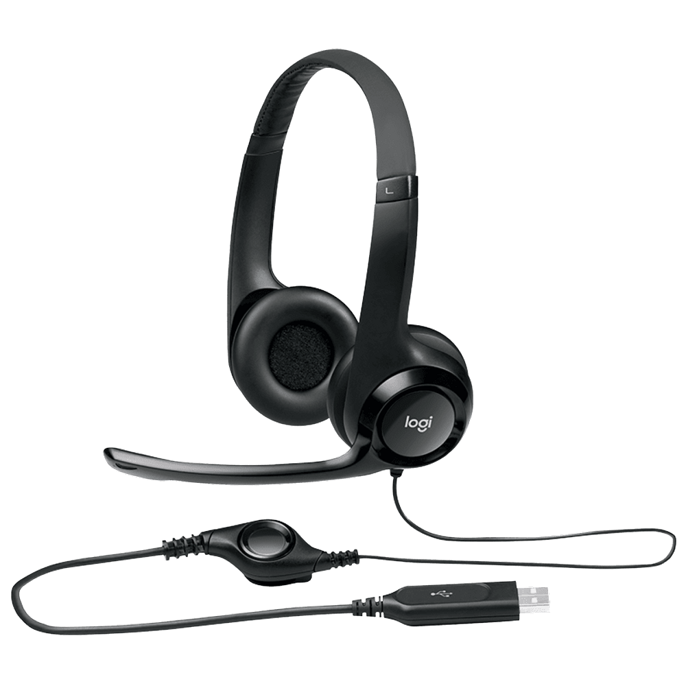 Headset Logitech H390 USB Preto