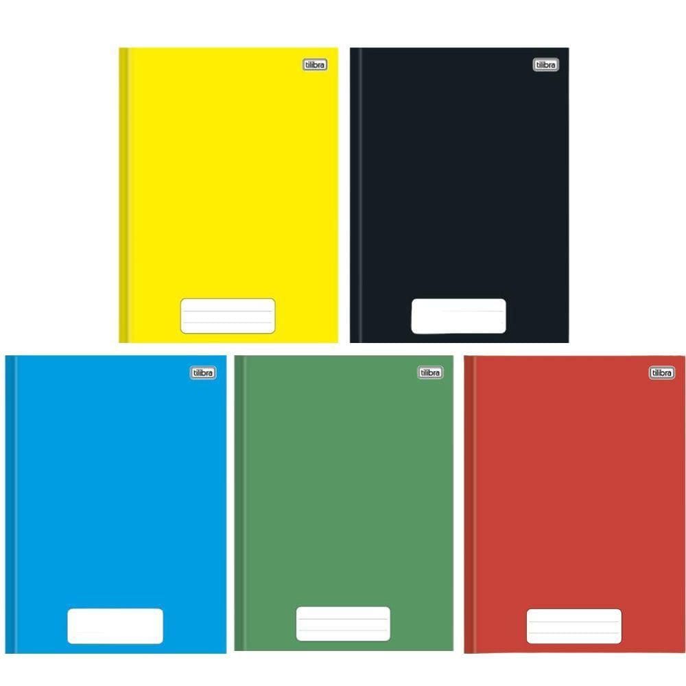 Caderno Brochura Capa Dura Universitário Pepper 80 Folhas Amarelo