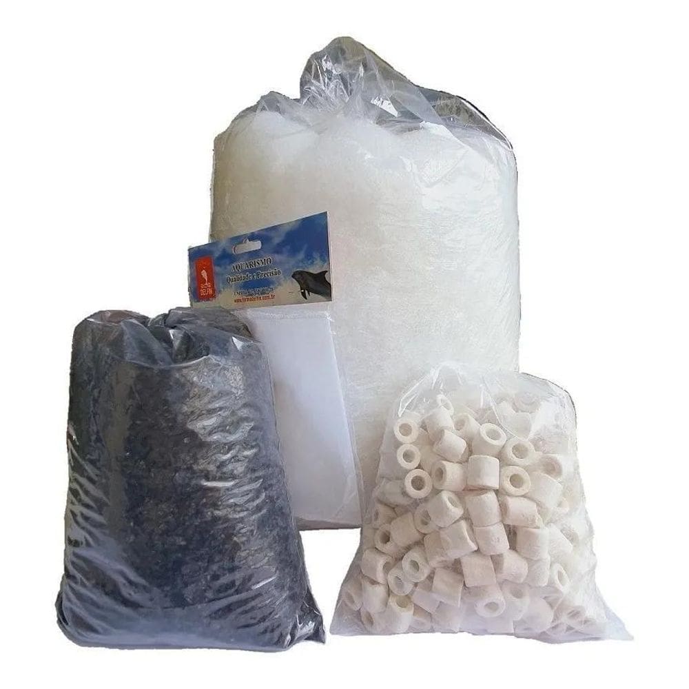 2X Kit Mídias Filtragem Mecânica/Química/Biológica Para Fil