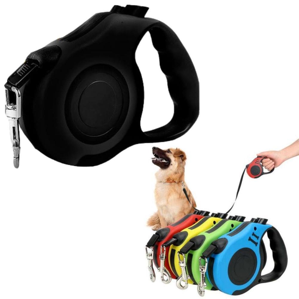 Coleira Retrátil Pet 5M Ideal Longos Segura