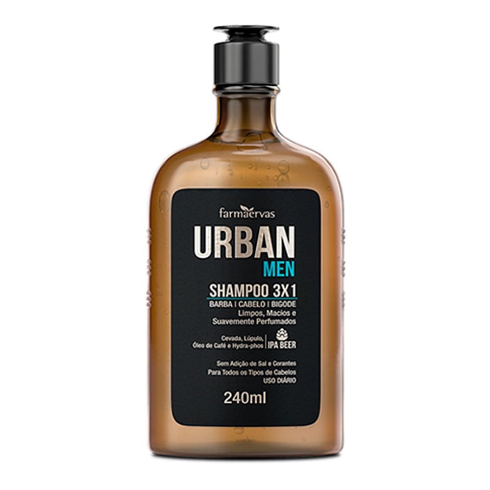 Shampoo Urban Men 3x1 IPA Beer 240ml