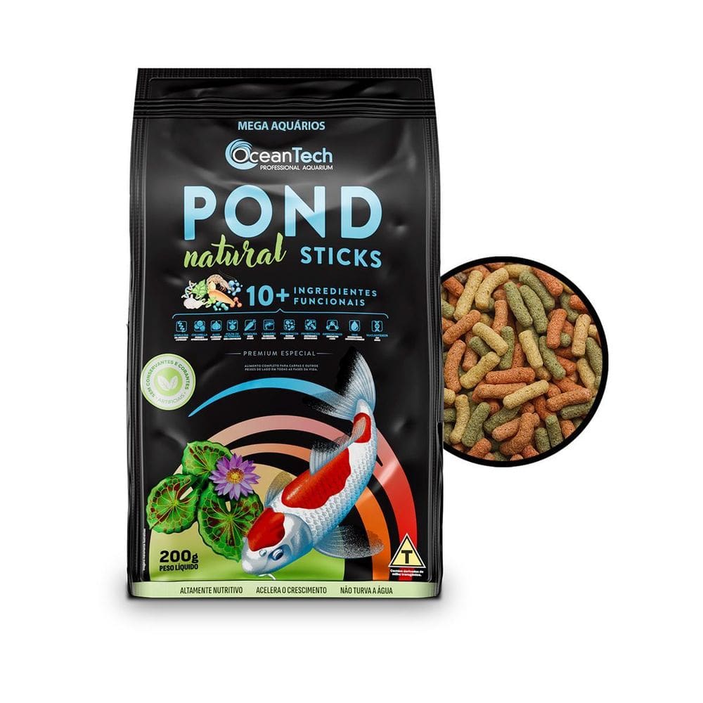 Oceantech Ração Premium Carpas E Peixes De Lago 200G
