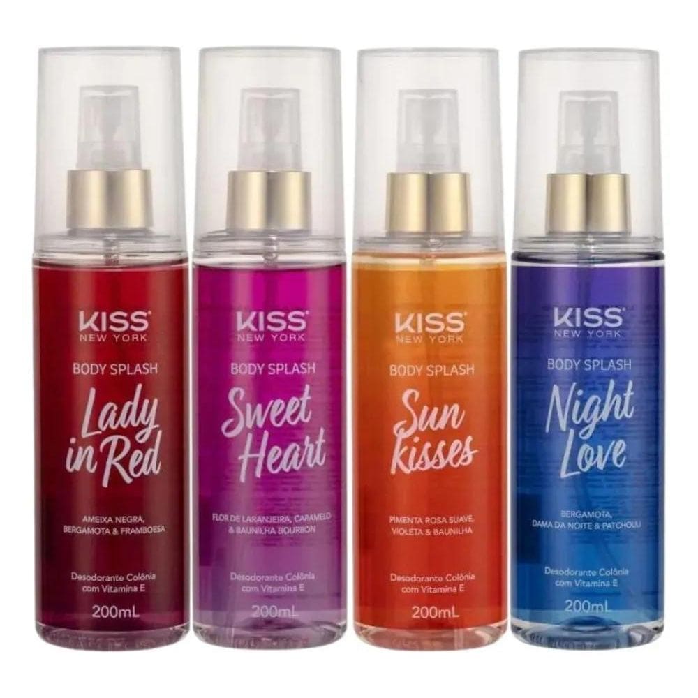 2X Kit Body Splash Kiss New York 200Ml C/4