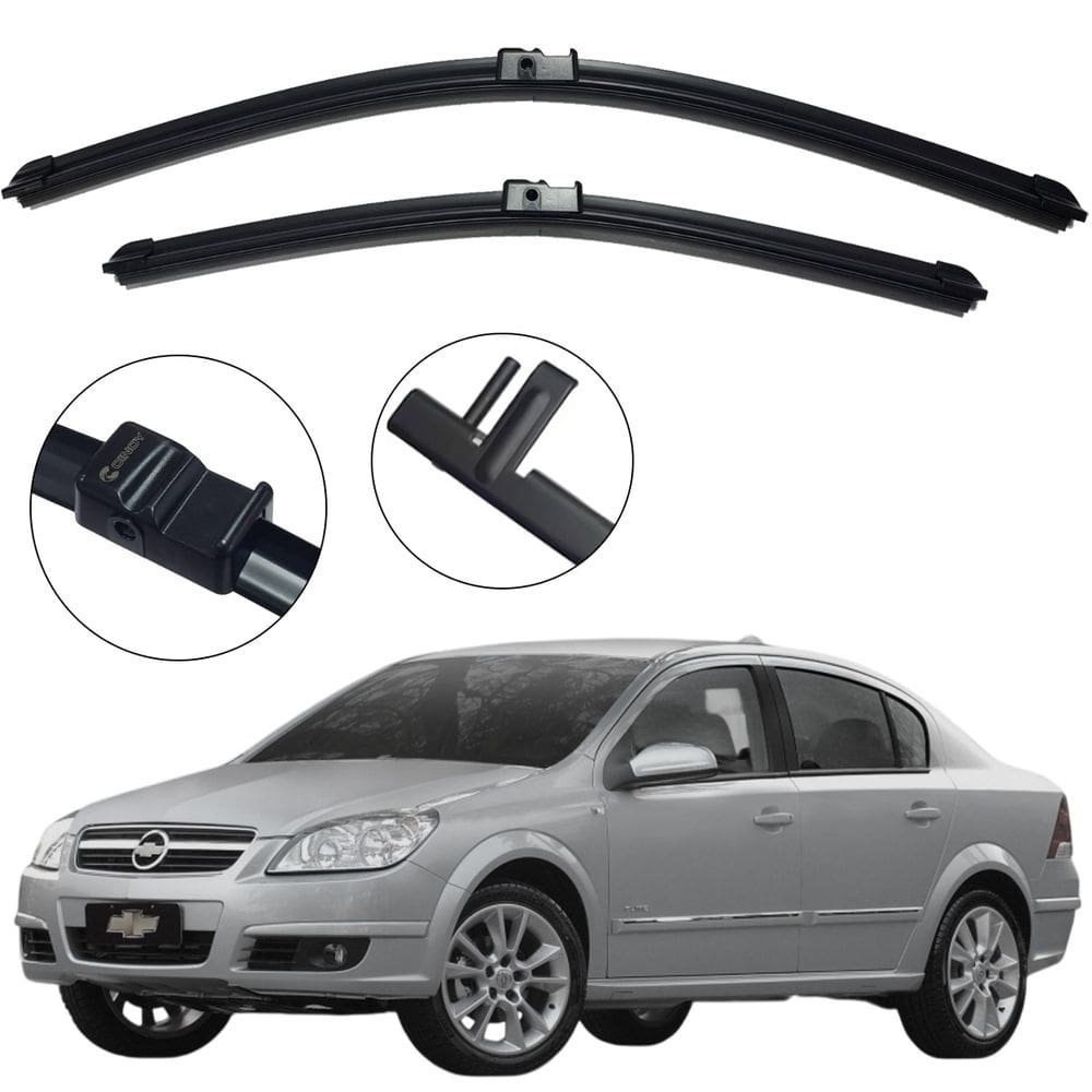 Kit Palheta Dianteira Vectra Sedan 2008 a 2012 Limpador de Parabrisa de Silicone