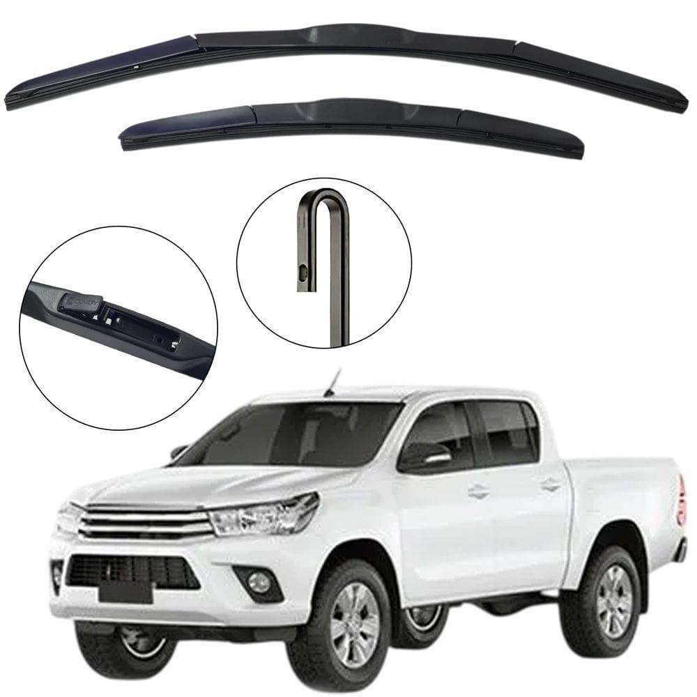 Kit Palheta Dianteira Hilux 2016 a 2024 Limpador de Parabrisa de Silicone
