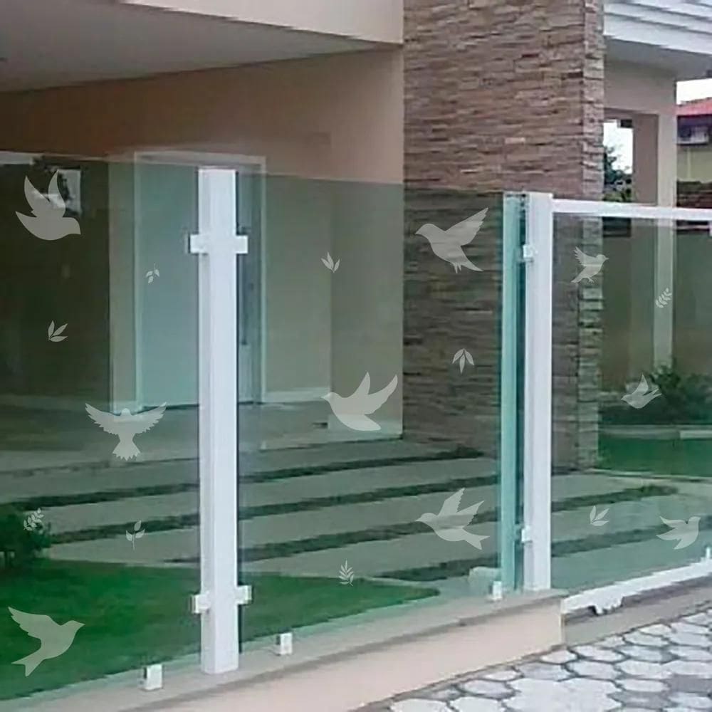 2X Adesivo Para Vidro Pássaros Jateados Ante Colisão 30Un Ja