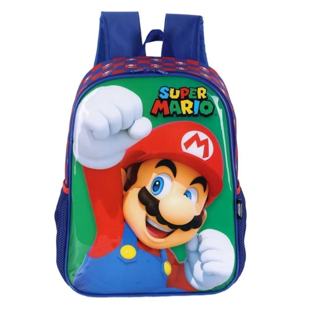 Mochila De Costas Escolar Infantil Super Mario