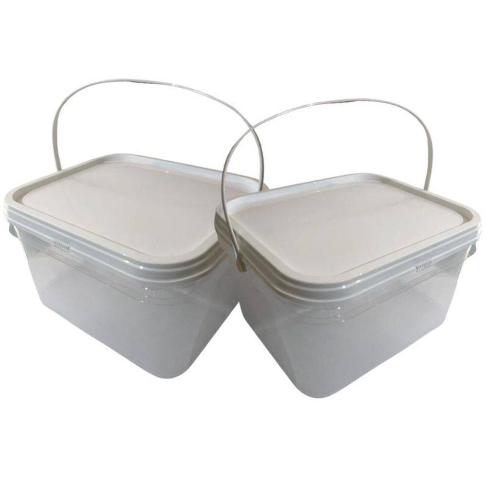 Balde De Plastico Para Ração-Kit 7 Pçs