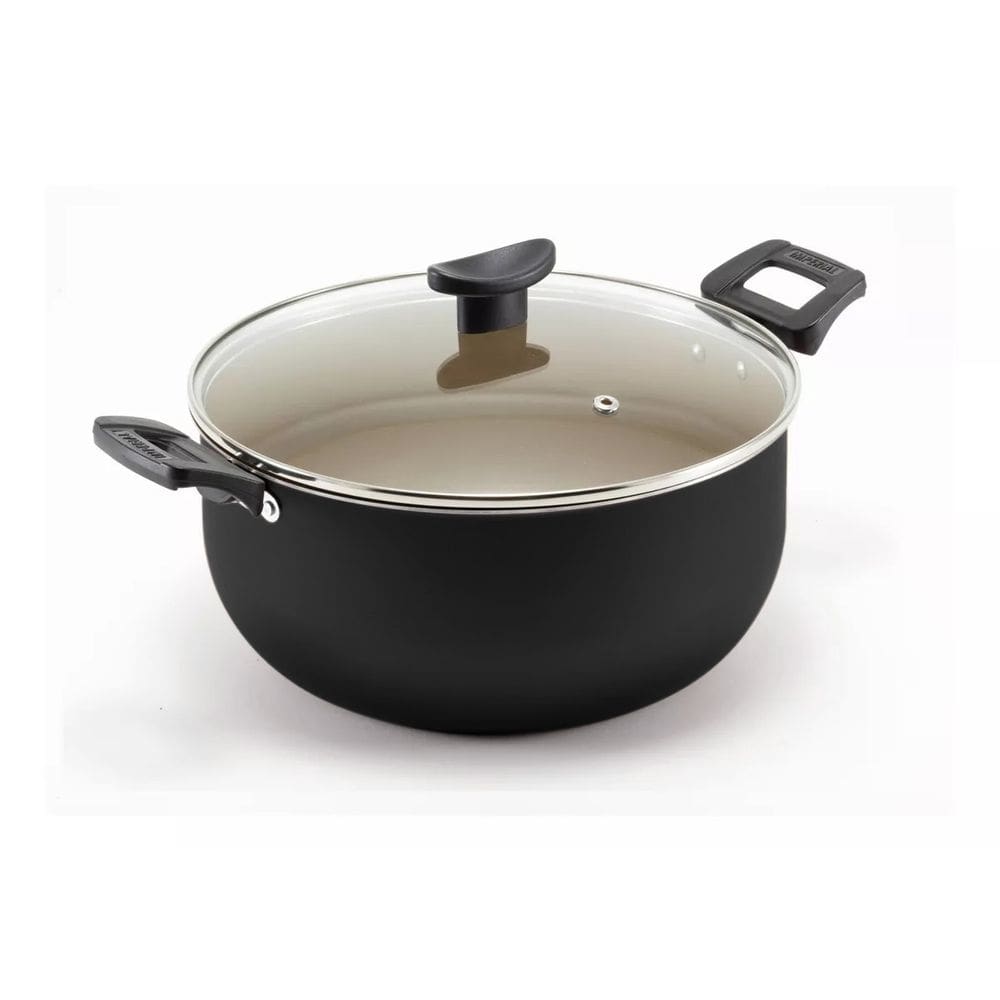 Panela Grande Robusta Teflon Antiaderente Tampa De Vidro N24