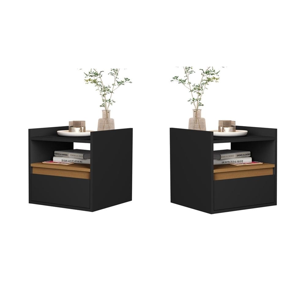 Kit 2 Mesas Cabeceira Suspensa Porta Medina Plus Cores