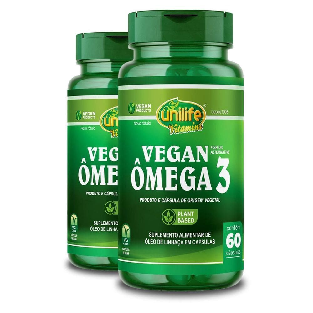 Kit 2 Ômega 3 Vegetal Unilife 60 Cápsulas