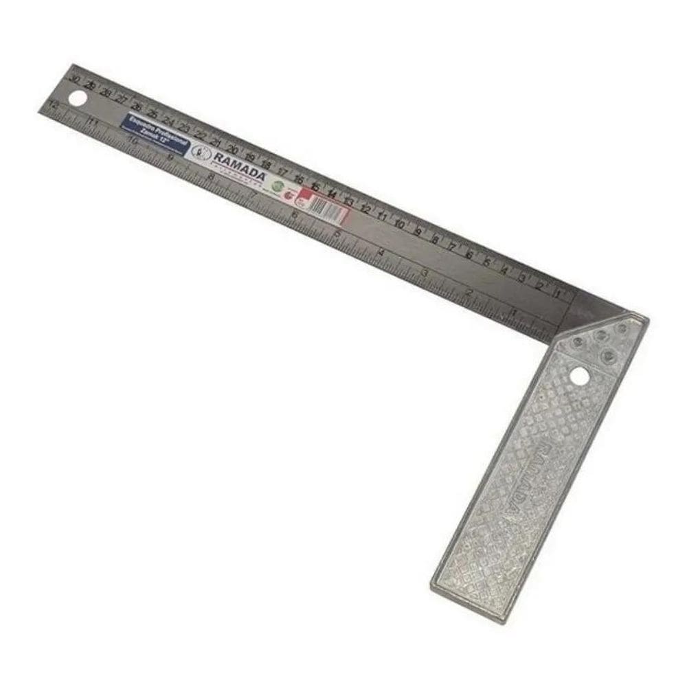 2X Esquadro De Aluminio 12 Ramada 30Cm