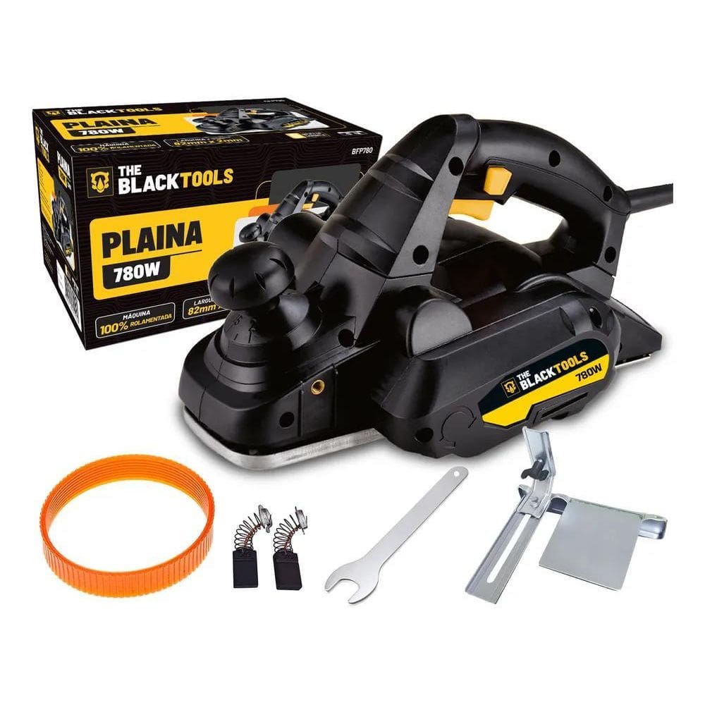 2X Plaina Elétrica Manual Para Madeira 780W The Black Tools