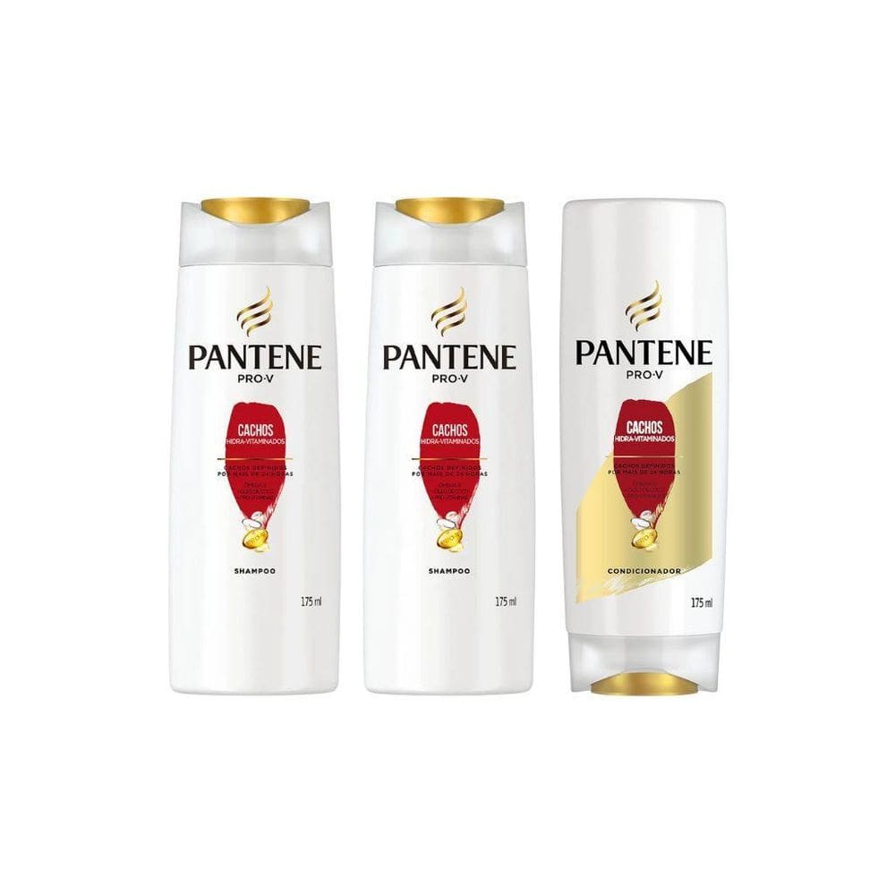 Kit Pantene Cachos 2 Shampoo 175Ml + 1 Condicionador 175Ml