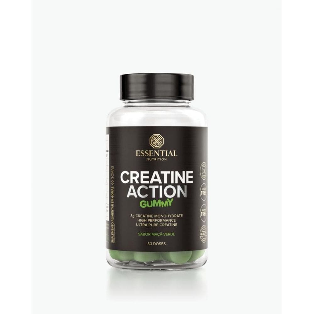 Creatine Action Gummy 240G 60 Gomas Maçã Verde