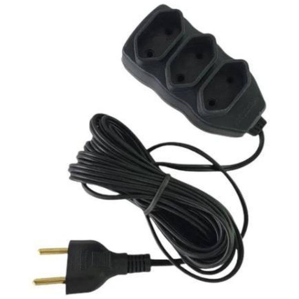 Extensão Elétrica Com 10 Tomadas 2P 10M Cabo