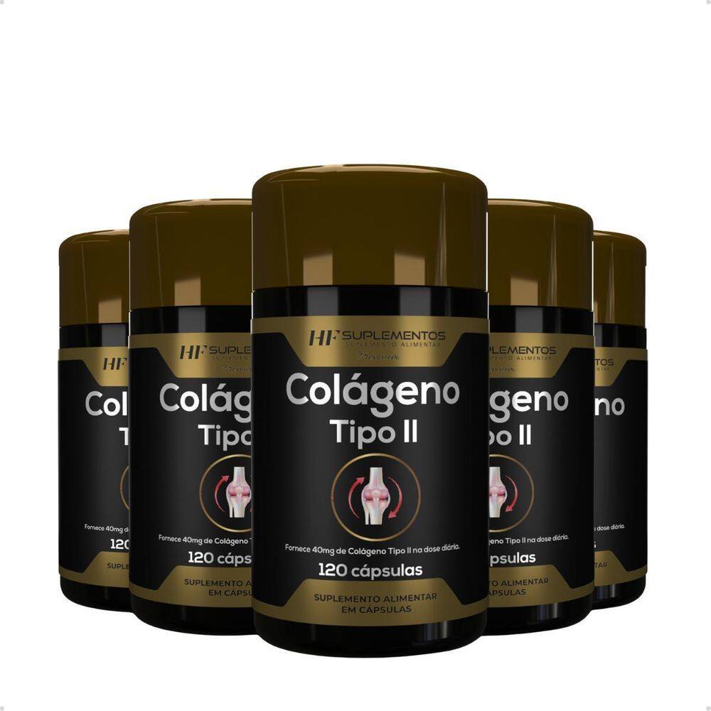 5X Colágeno Tipo Ii 120 Cápsulas Hf Suplementos