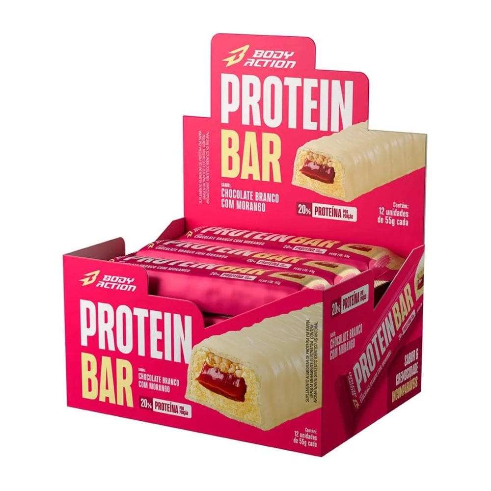 Caixa Protein Bar Com 12 Unidades - Bodyaction