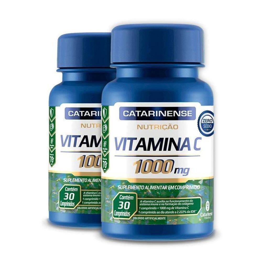 Kit 2 Vitamina C 1000Mg Catarinense Pharma 30 Cápsulas