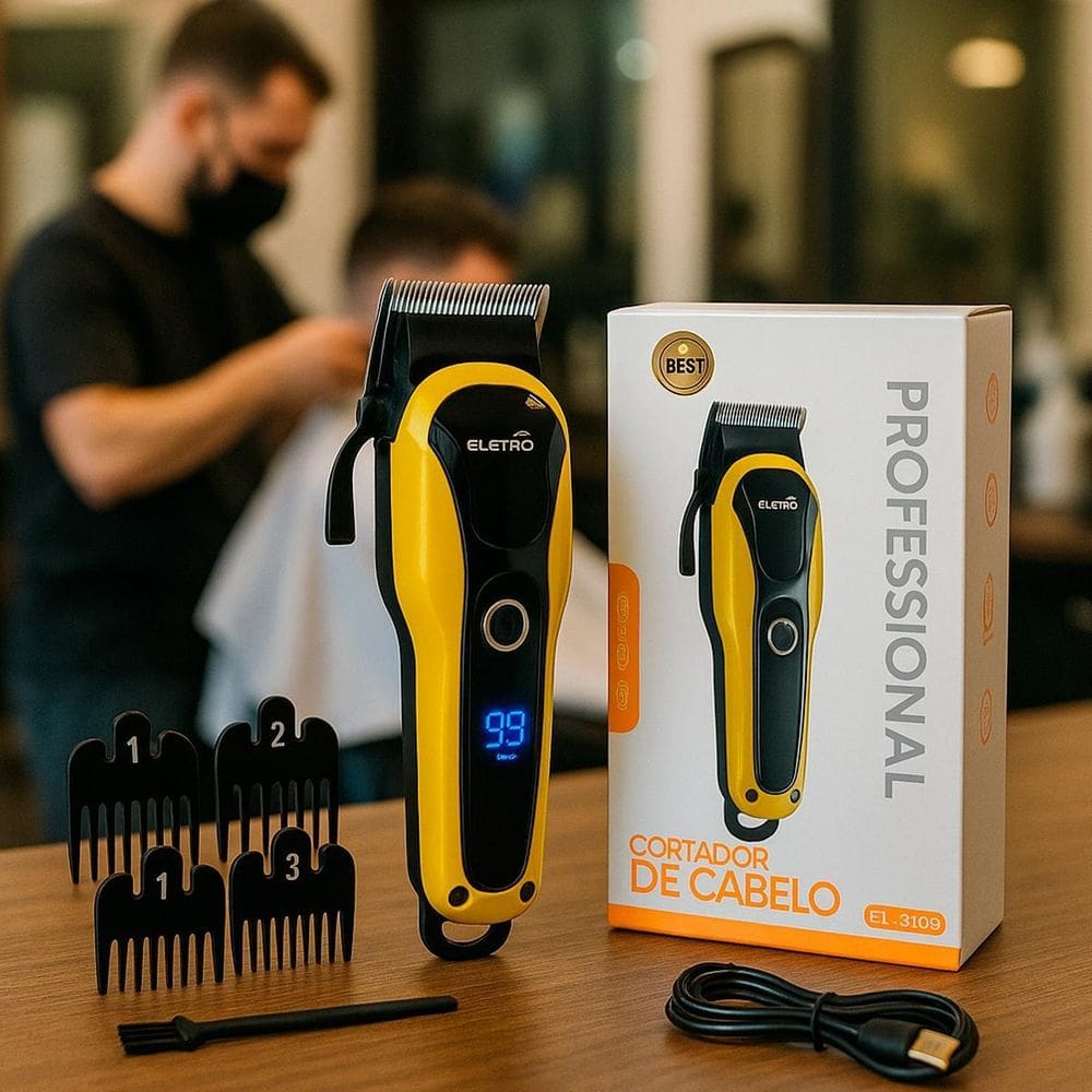 Cortador De Cabelo Recarregável Para Barbearia
