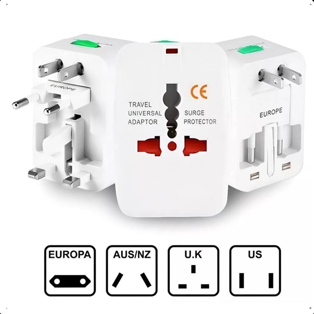 Adaptador Universal Para Uso Global Com Carregamento