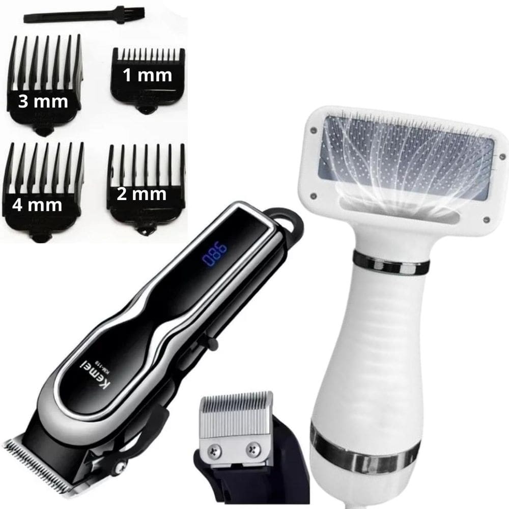 Kit Pet Máquininha De Tosa E Secador Seguro