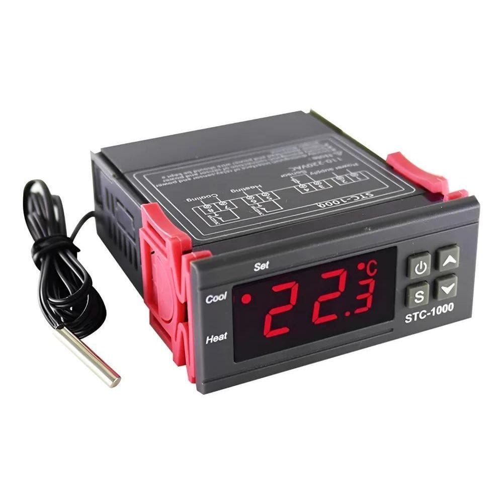 2X Termostato Digital Stc-1000 110/220V Aquecedor Refrigerad