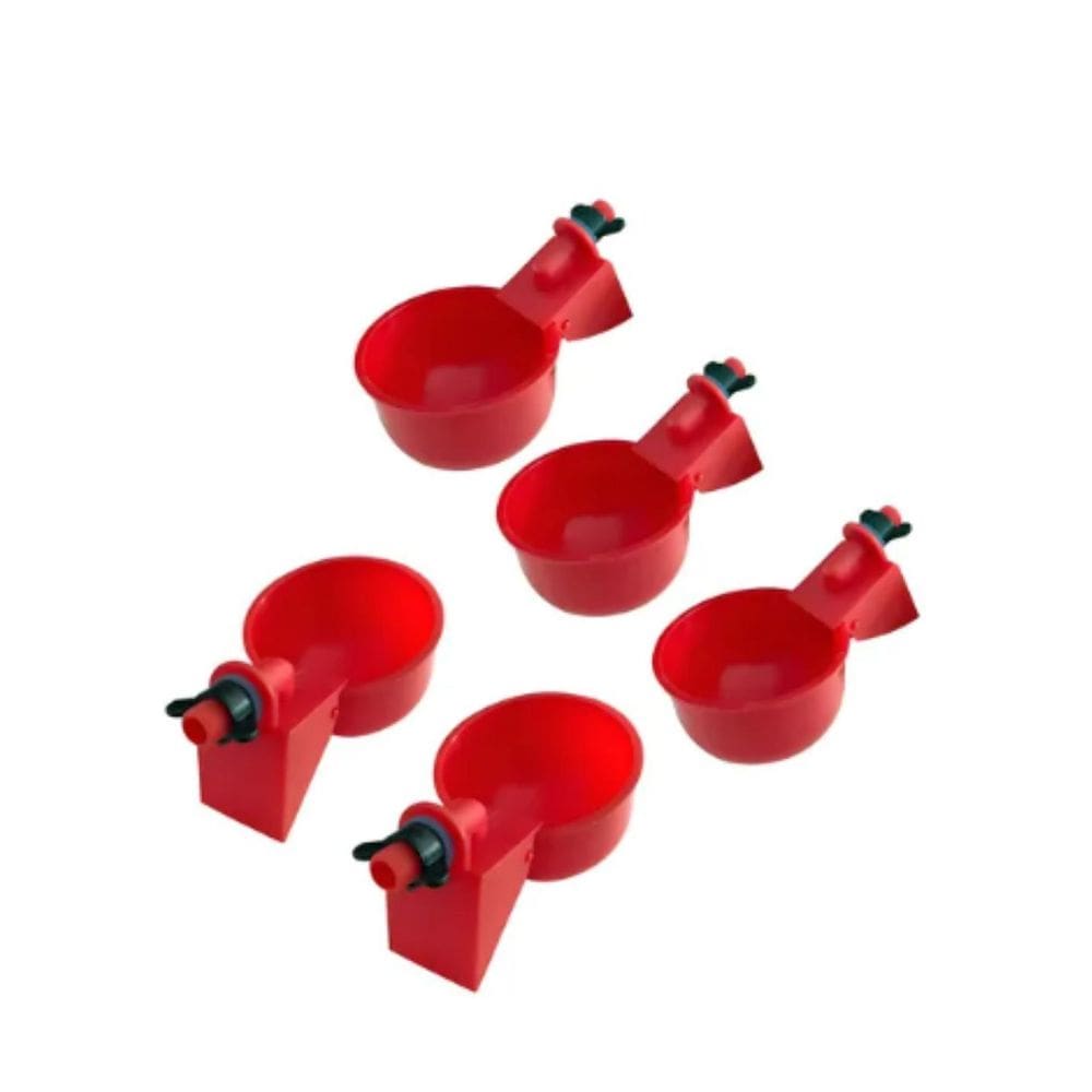 5 Bebedouro Copinho Automático Para As Aves Vermelho Bag5