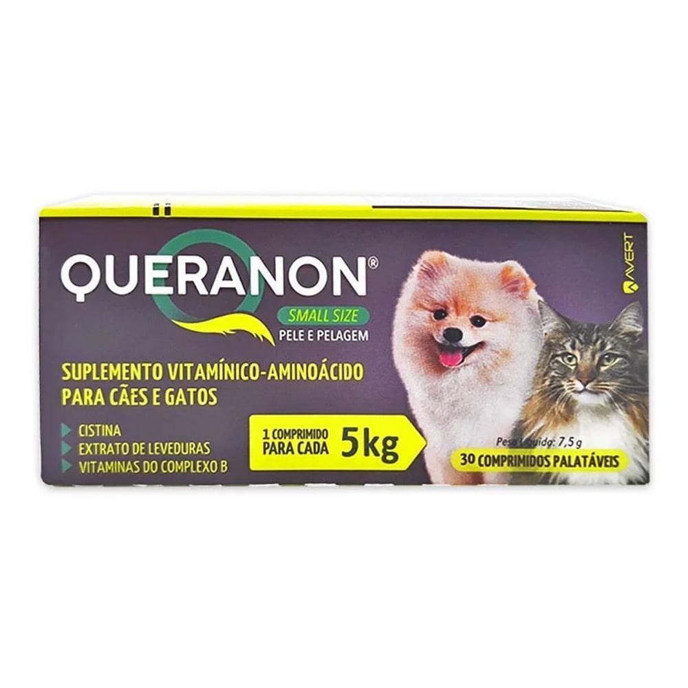 2X Queranon Small Size Comprimidos Palatav. Cães Gatos Até 5