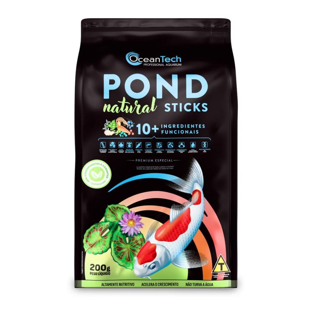 Ração Ocean Pond Natural Sticks 200G