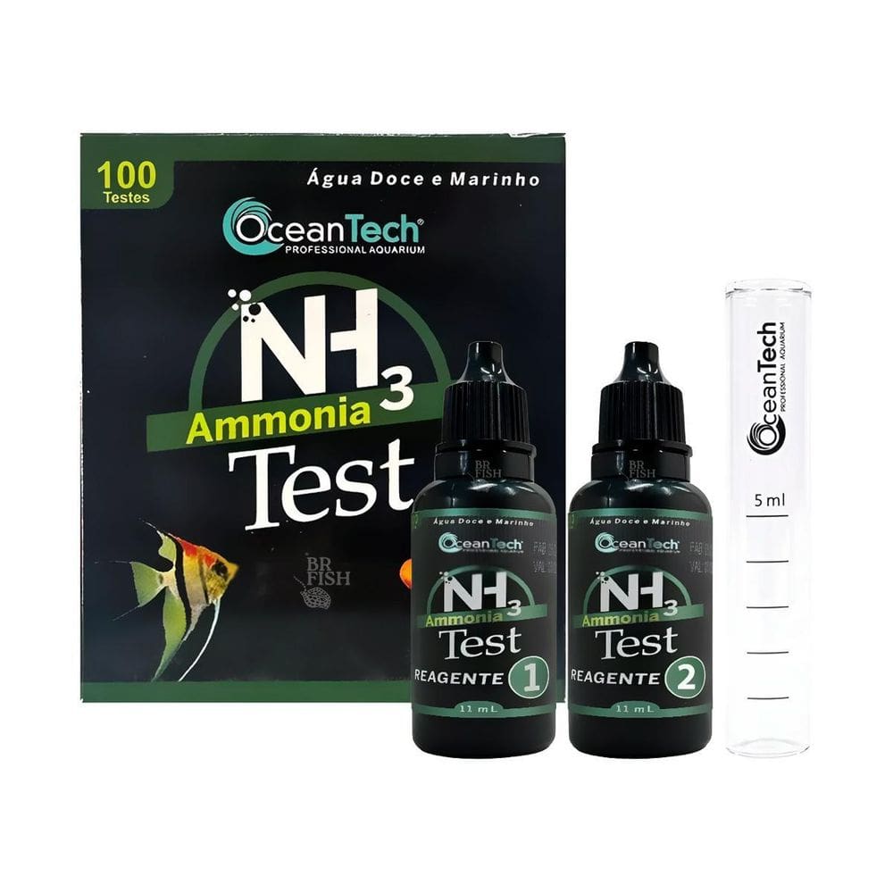 Teste Amônia Ocean Tech Faz Até 100 Testes Água Doce Marinho
