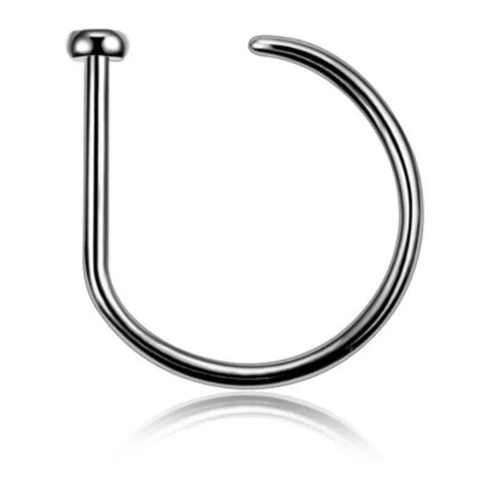 Piercing Argola Titânio D-Ring Nariz 8 Mm