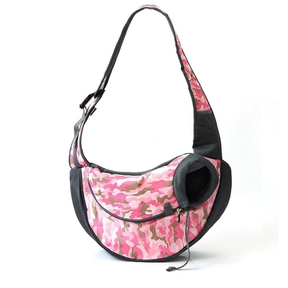 Bolsa Ombro Transporte Passeio Pets Cachorro Gato Cor Rosa