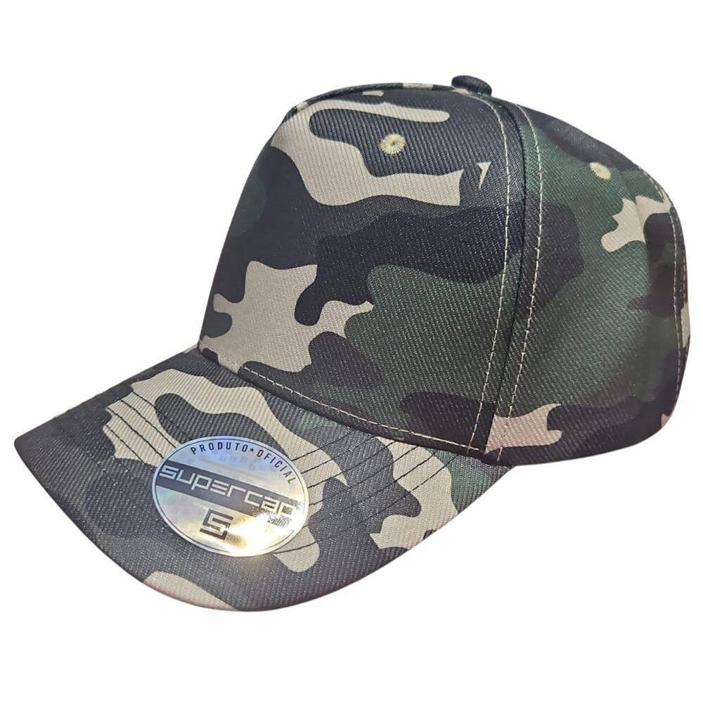 Boné Aba Curva Camuflado Frente Americana Supercap 26708 Mar