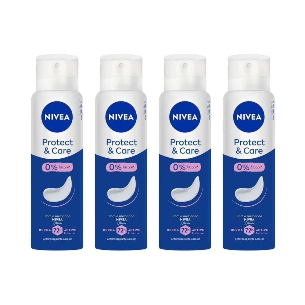 Desodorante Aero Nivea 150Ml Fem Protect & Care - Kit 4Un