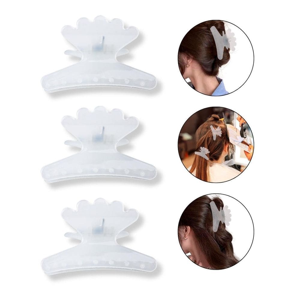 Kit 24 Presilha Prendedor Transparente Sorriso Cabelos Salão