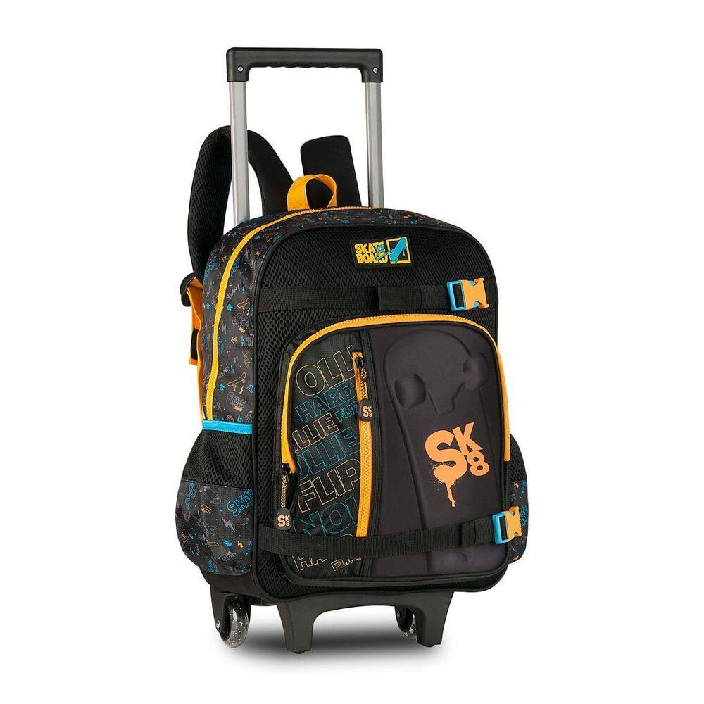 Mochila De Rodinhas Infantil Masculina Skate Estampa 3D