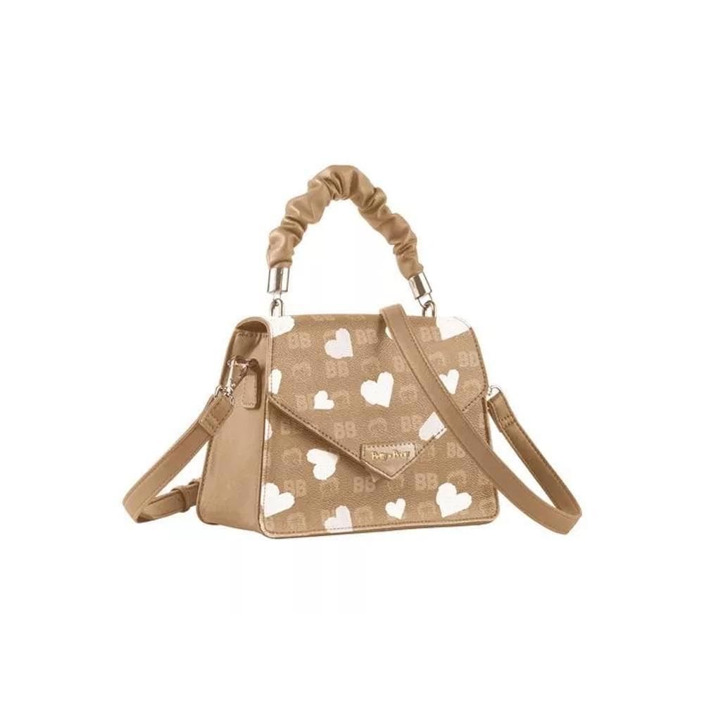 Bolsa Mini Baú Betty Boop Bege E Branca - Semax