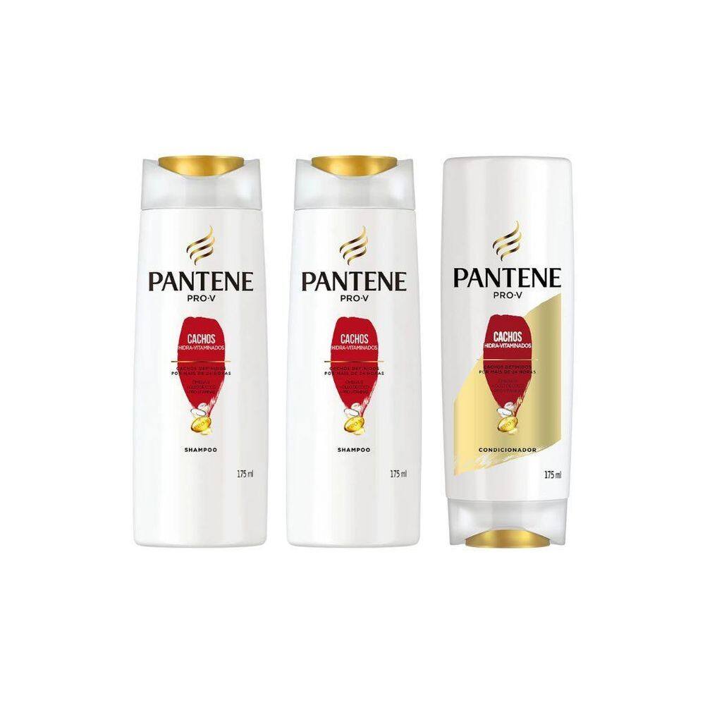 Kit Pantene Cachos 2 Shampoo 175Ml + 1 Condicionador 175Ml