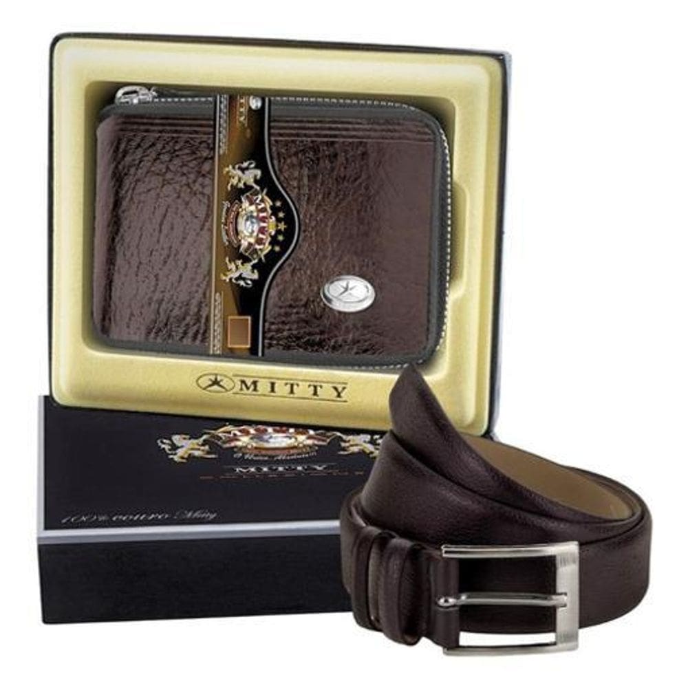Carteira Couro Mitty Com Ziper - M1Z + Cinto