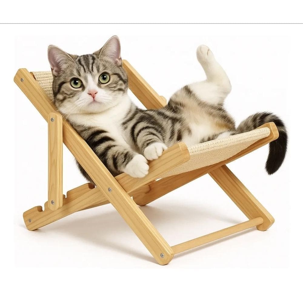 Arranhador Para Gato Cadeira Portatil 3 Niveis De Altura