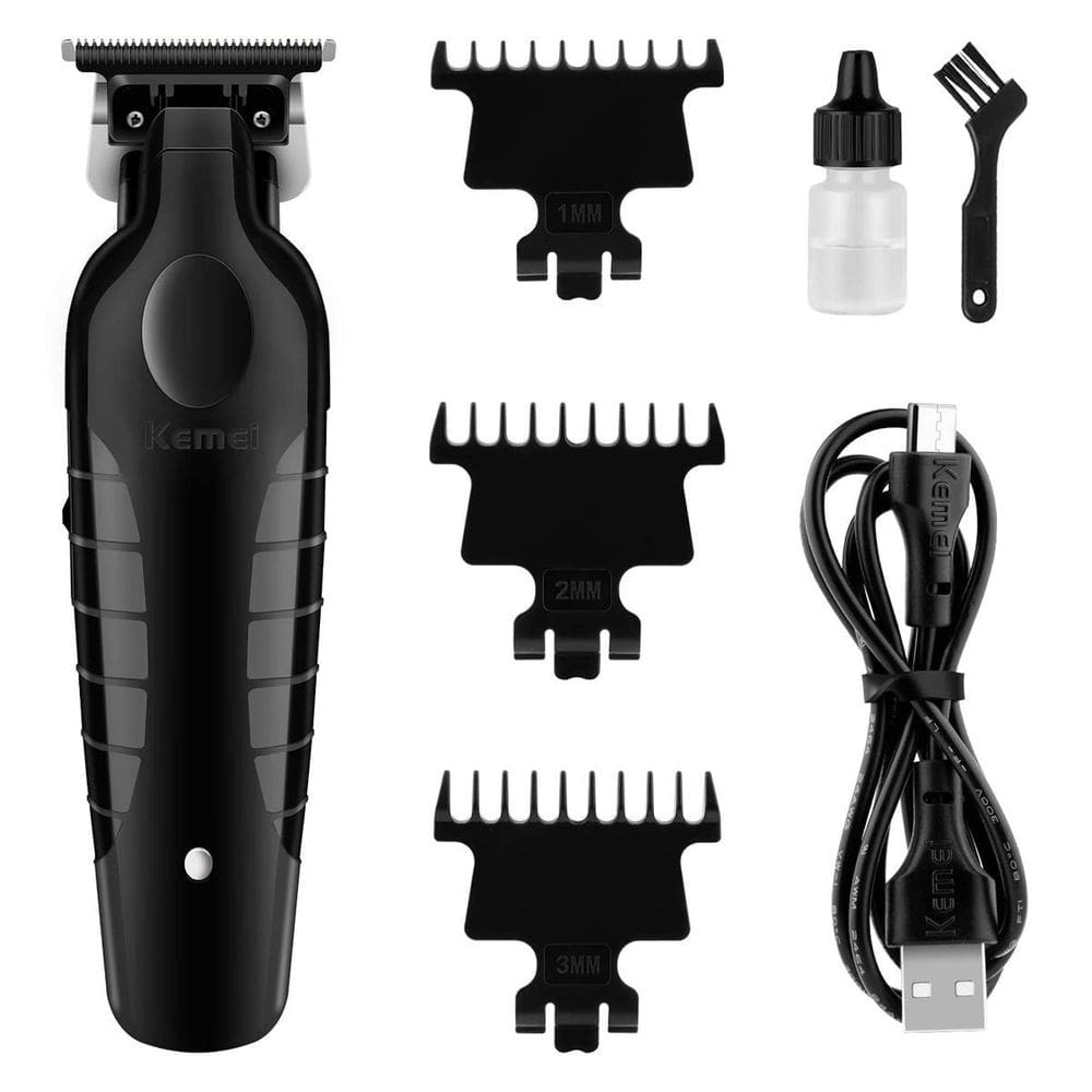 Maquininha Kemei Para Cabelo Barba E Pezinho