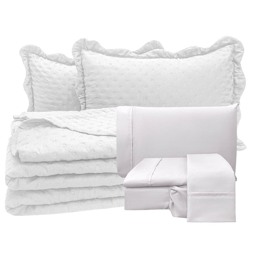 Coordenado Cobre Leito Casal E Lençol Diplomata 7 Peças