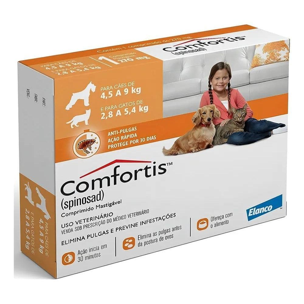 2X Elanco Comfortis Cão/Gato - Laranja - 1